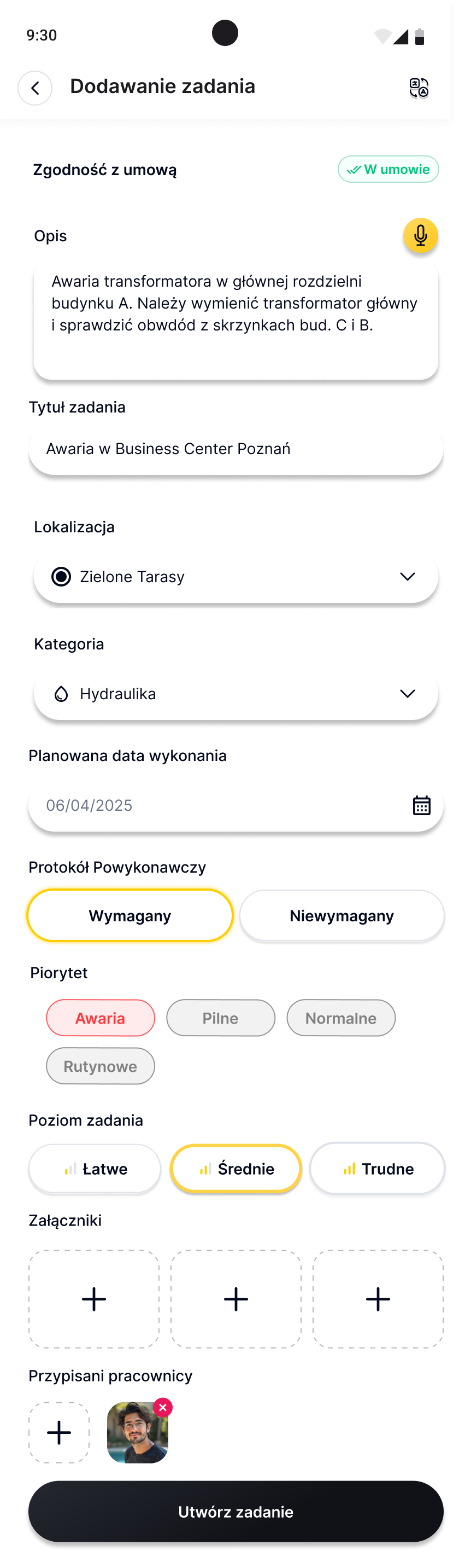 Ekran aplikacji ResiCraft