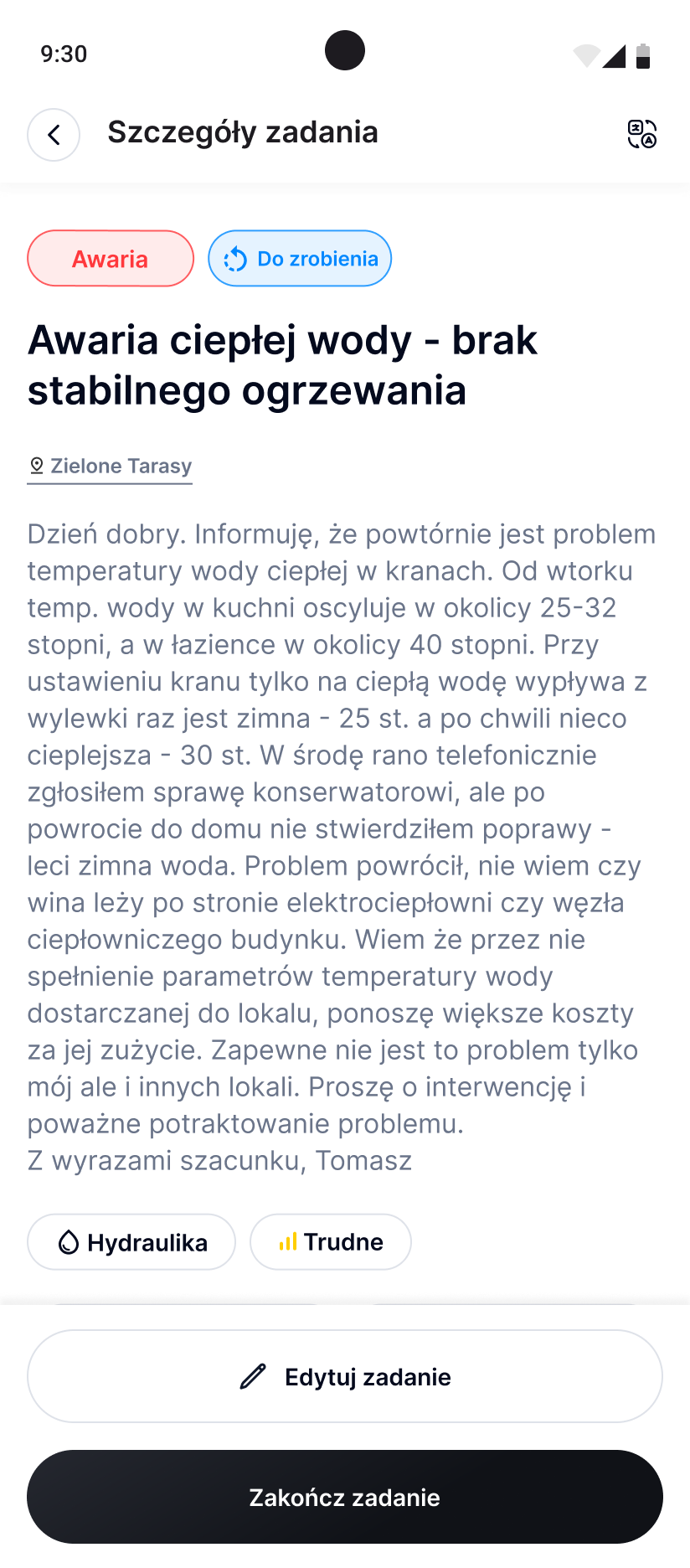 Szczegóły Zadania